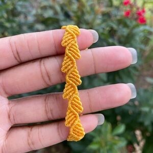 Handmade Yellow Macrame Bracelet